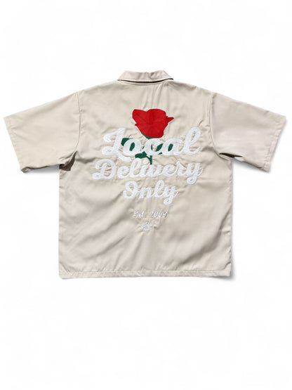 Local Delivery Button Up (Taupe)