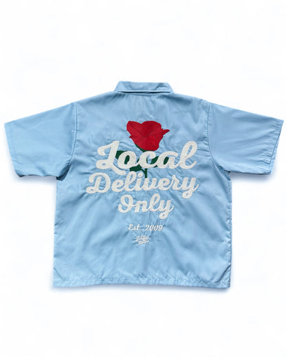 Local Delivery Button Up (Light Blue)