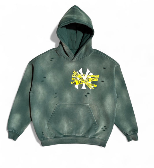 Caution Vintage Hoodie