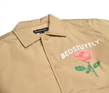 Give'm Roses Coach Jacket (Tan)