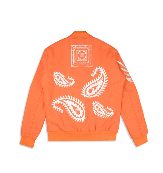 Paisley Varsity (Orange)
