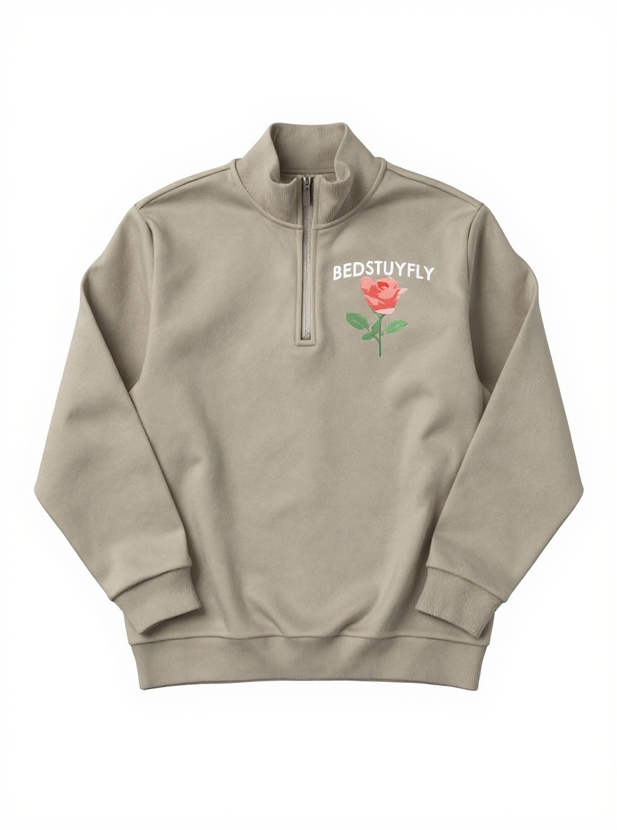 Give ‘em Roses Quarter Zip Sandstone