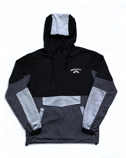 Runner Windbreaker Hoodies (Blk/Gry)