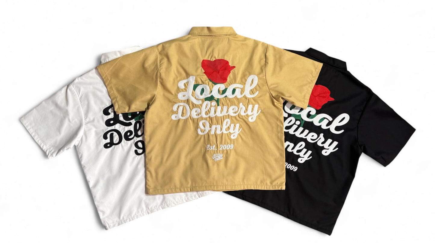 Local Delivery Button Up (White)