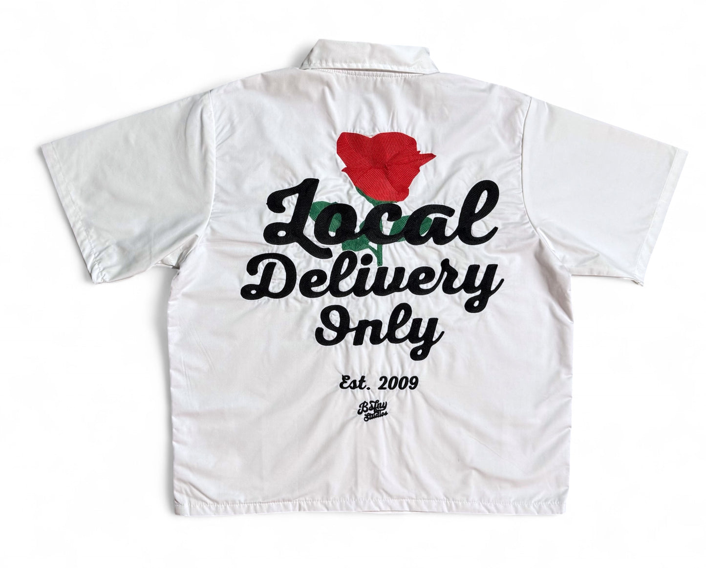 Local Delivery Button Up (White)
