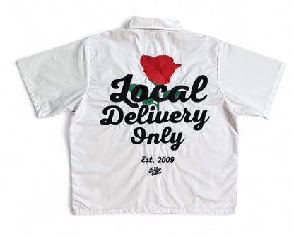 Local Delivery Button Up (White)
