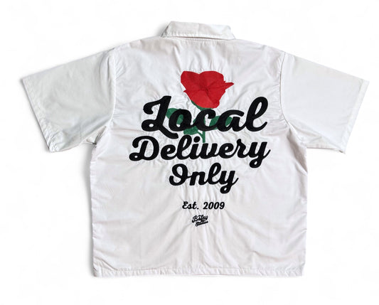 Local Delivery Button Up (White)