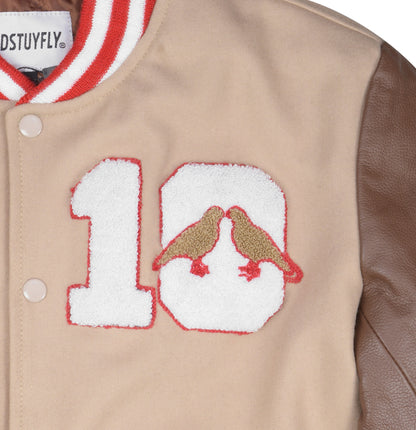 Brooklyn 10 Varsity Jacket (Tan) - Bedstuyfly